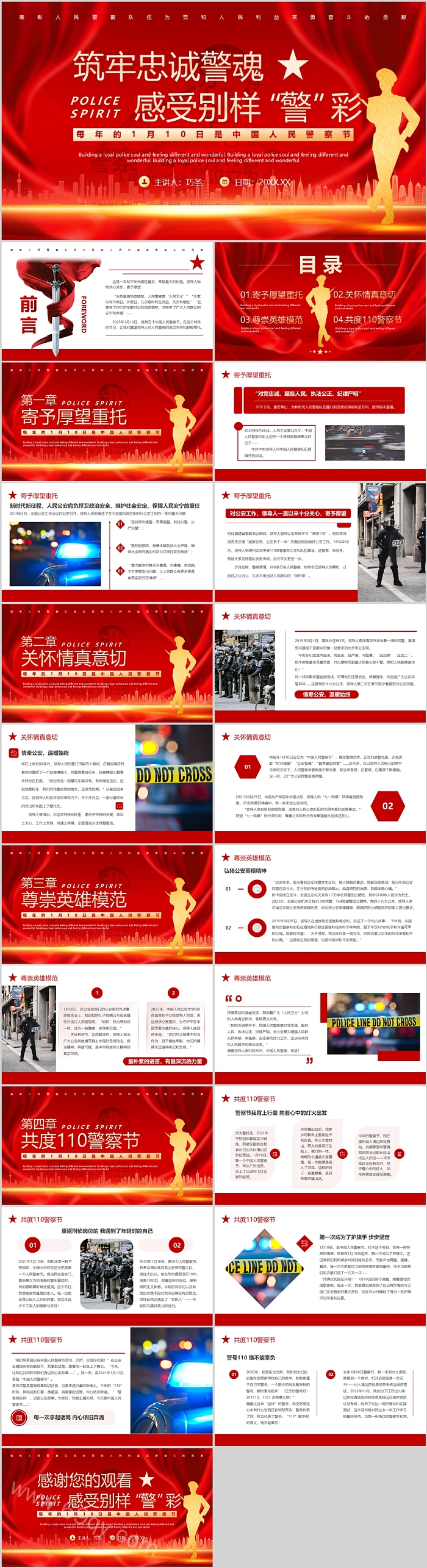 筑牢忠诚警魂感受别样警彩中国人民警察节介绍ppt课件