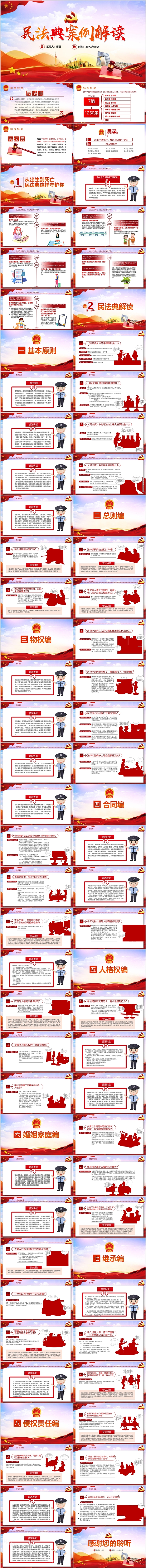 红色经典民法典案例解读学习宣传教育ppt课件