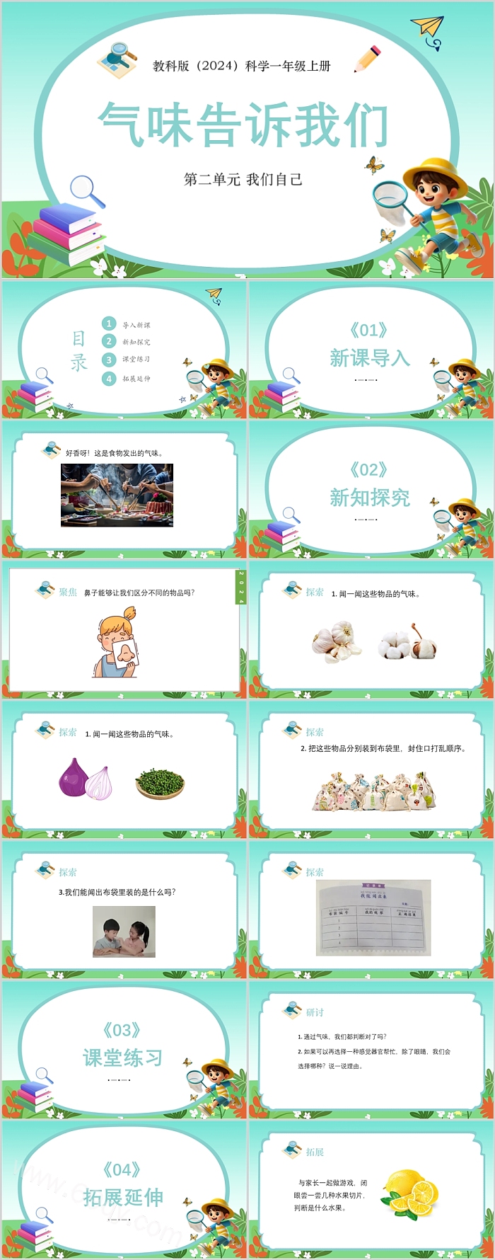 2024教科版小学科学一年级上册 第二单元 我们自己 4.《气味告诉我们》教学ppt课件