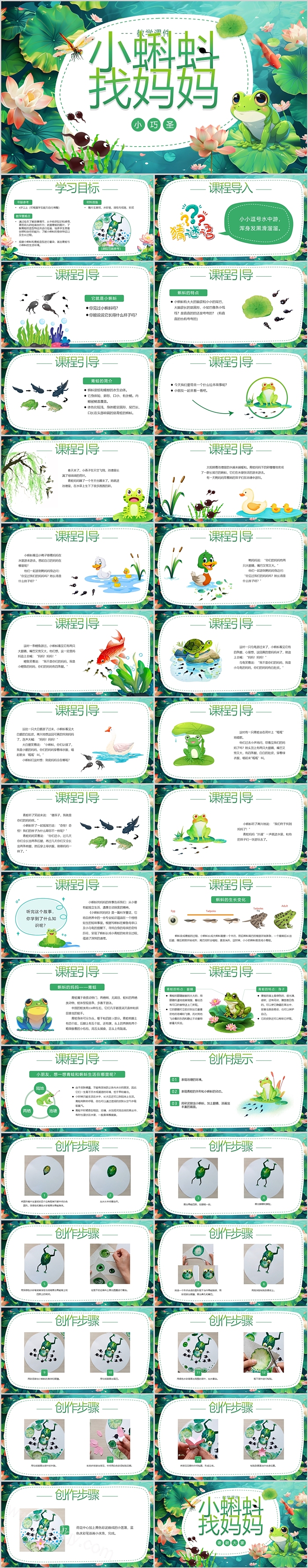 经典小学二年级语文上册《小蝌蚪找妈妈》绘本故事ppt课件