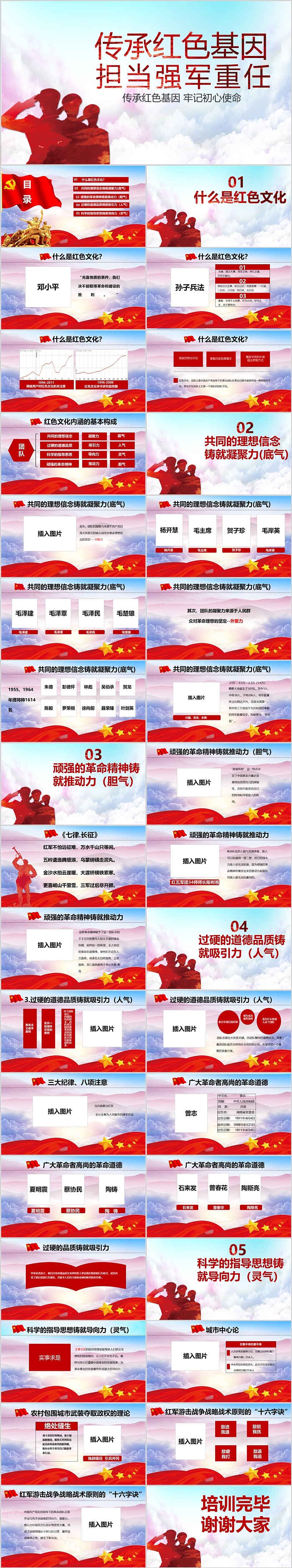 红色党政风传承红色基因担当强军重任牢记初心使命ppt课件