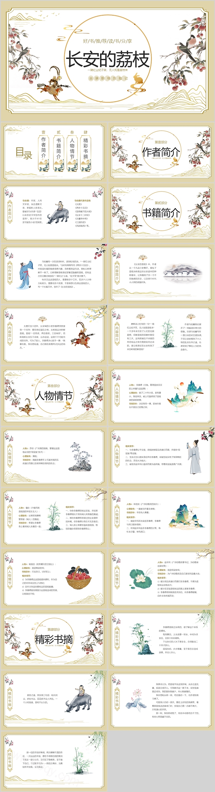 好书分享读后感《长安的荔枝》介绍读书分享ppt课件