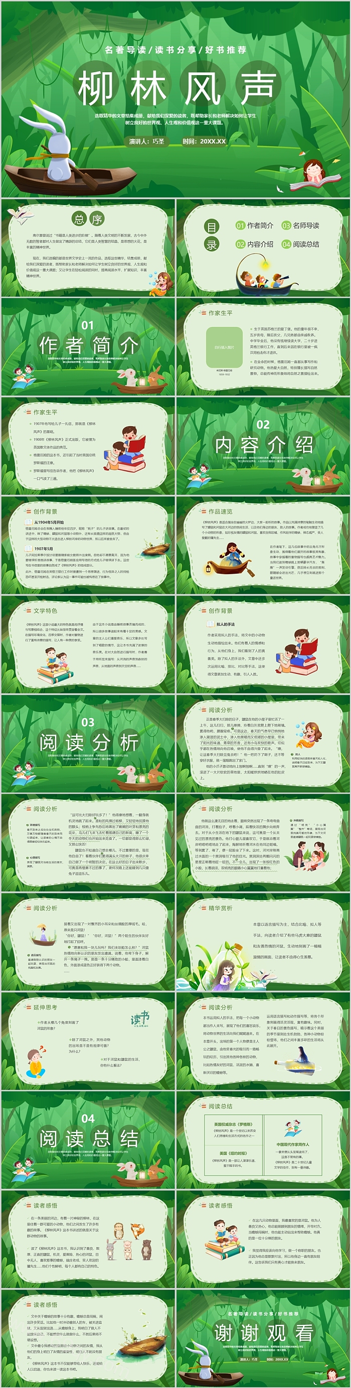 名著导读《柳林风声》读书分享会PPT课件
