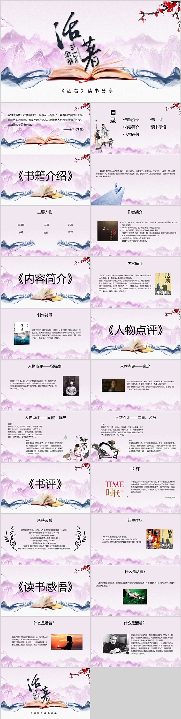 好书推荐阅读交流余华《活着》读书分享会PPT课件