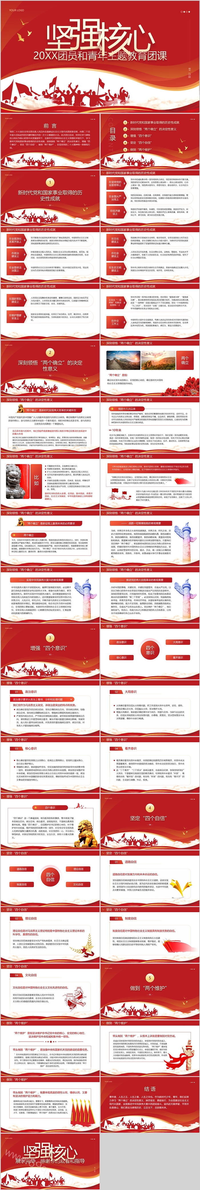 坚强核心团员和青年主题教育团课ppt课件