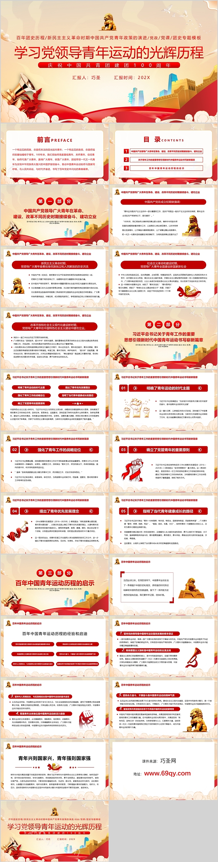 中国共青团学习党领导青年运动的光辉历程团课ppt课件