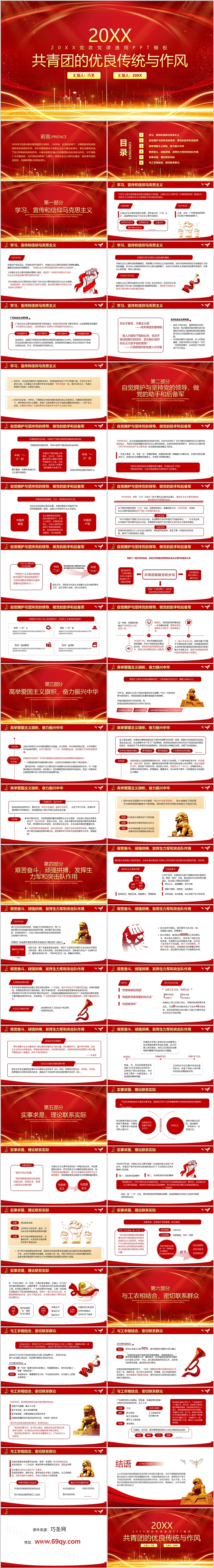 党政风共青团的优良传统与作风主题团课培训ppt课件
