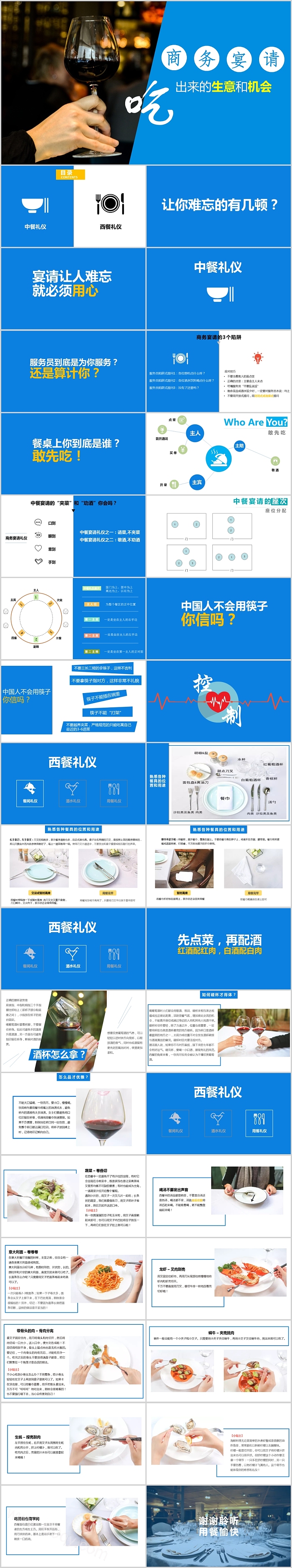商务宴请商务礼仪培训课件PPT模板