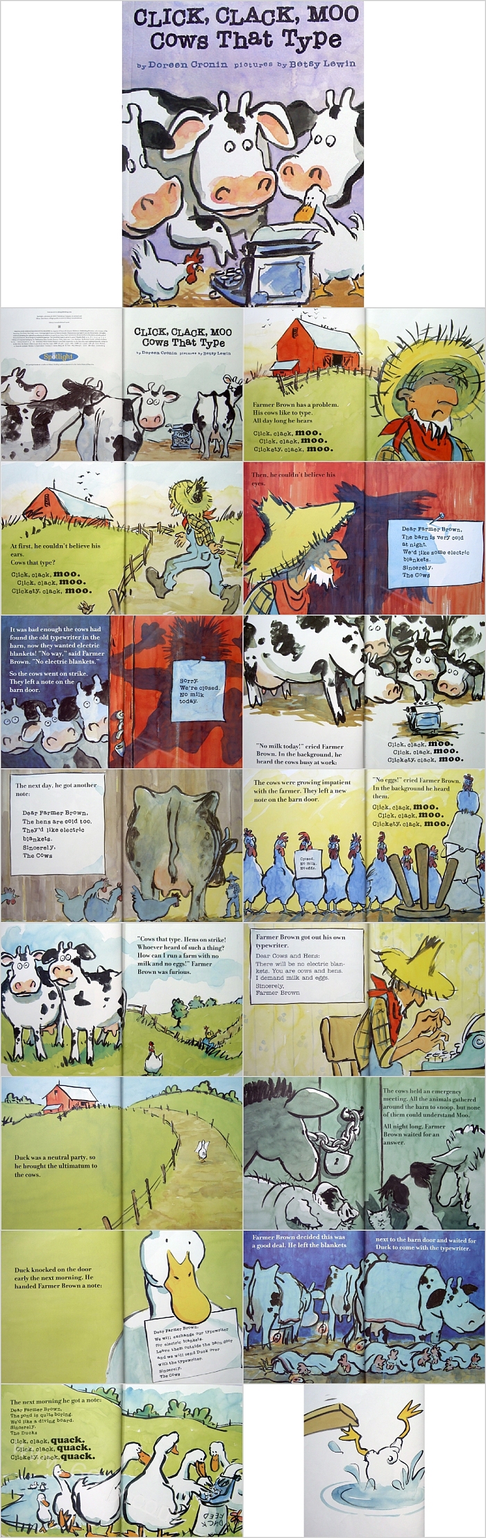 高清原版《click.clack.moo.crows.that.type》英语绘本故事ppt课件