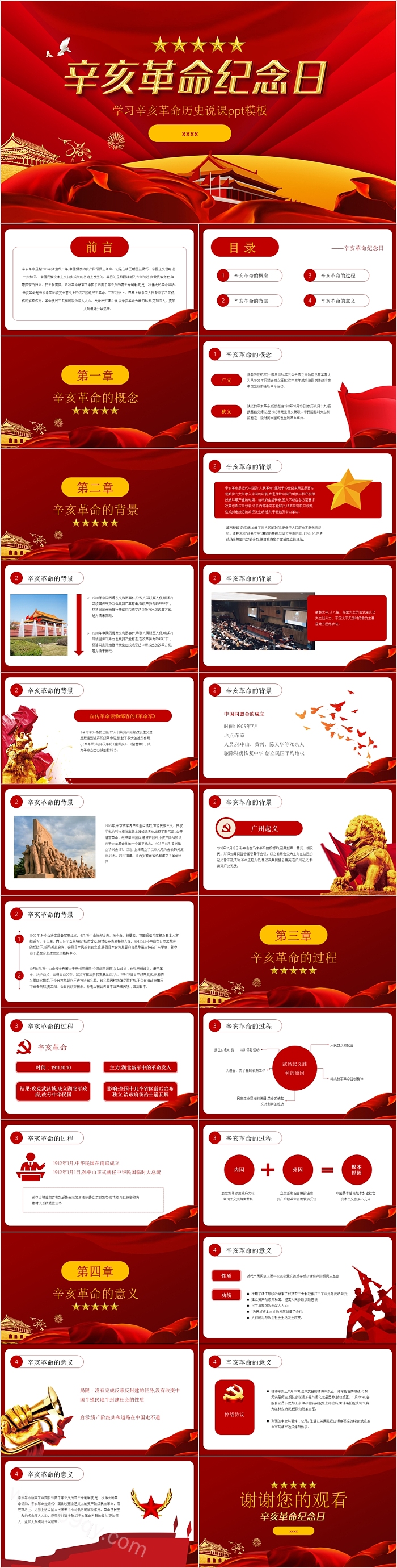 学习辛亥革命历史说课ppt模板