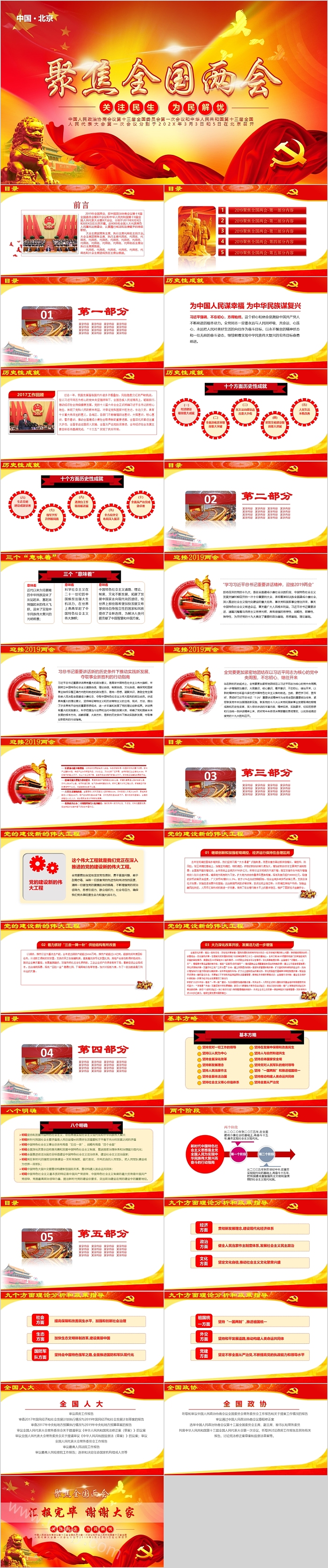 聚焦全国两会关注民生为民解忧党课PPT课件