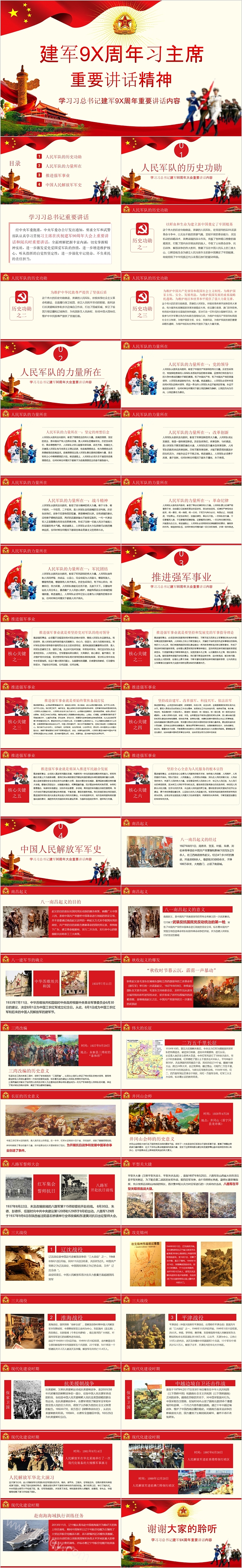 建军9X周年习主席重要讲话精神
