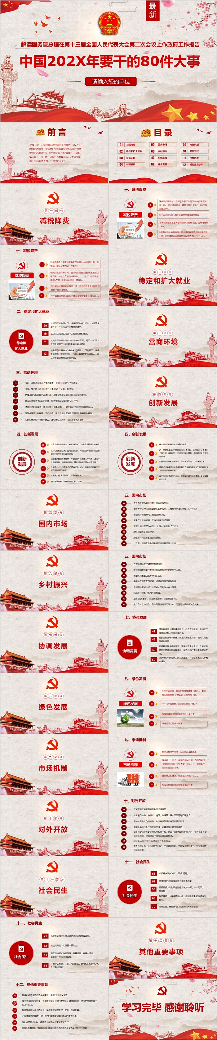 解读国务院总理在第十三届全国人民代表大会第二次会议上作政府工作报告ppt