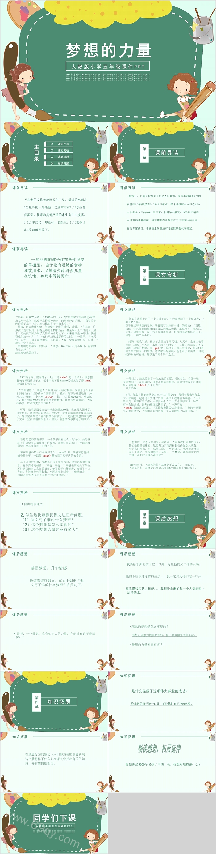人教版小学五年级语文梦想的力量课件PPT
