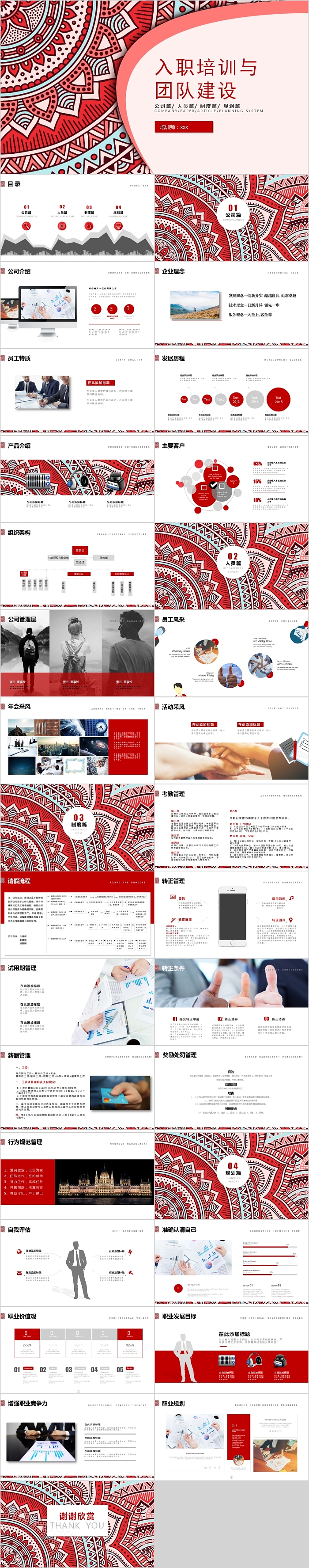 商务入职培训与团队建设PPT模板