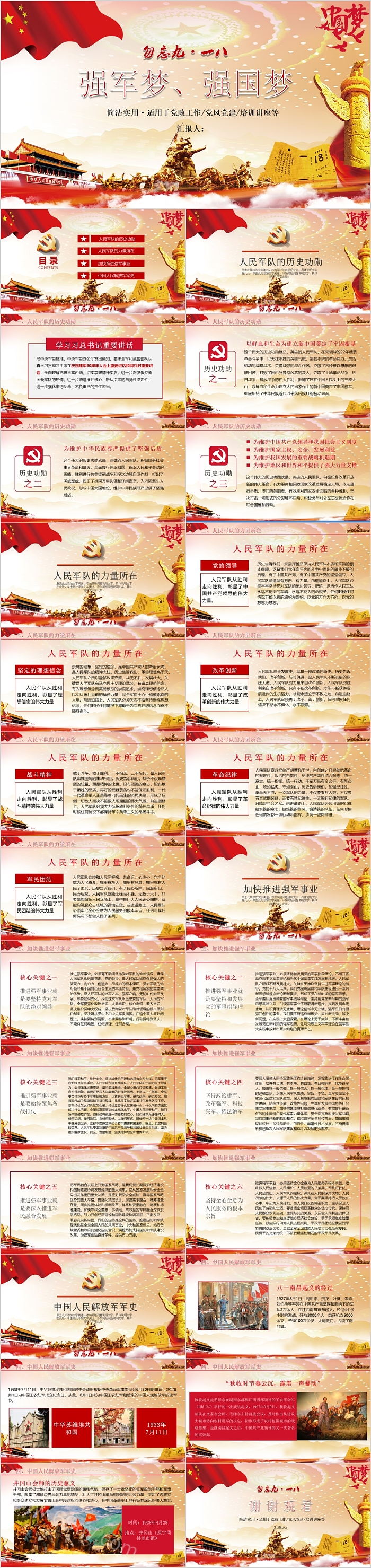 强军梦强国梦勿忘九一八主题班会