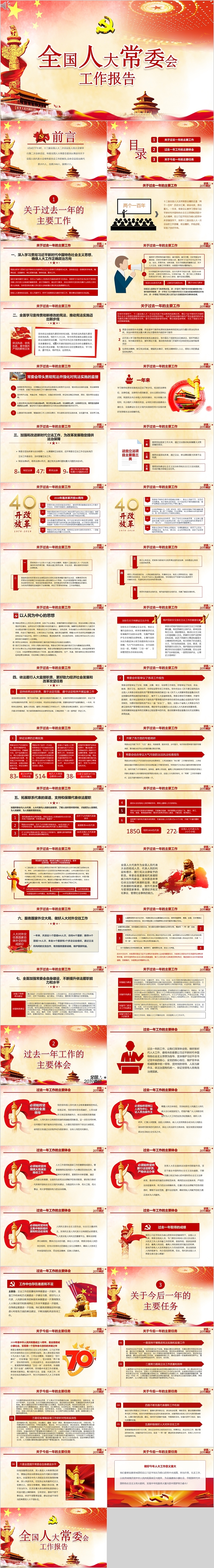 全国人大常委会工作报告党课PPT课件