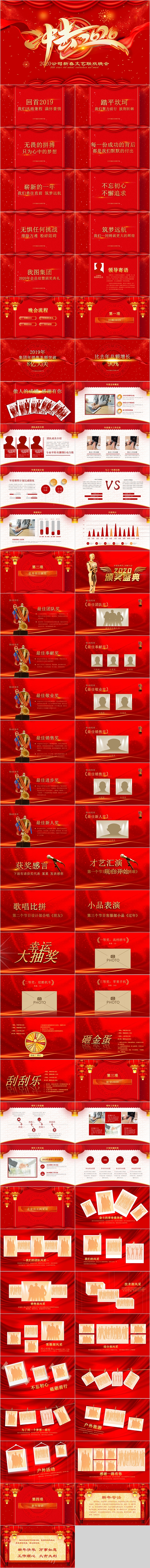 2020公司新春文艺联欢晚会PPT模板