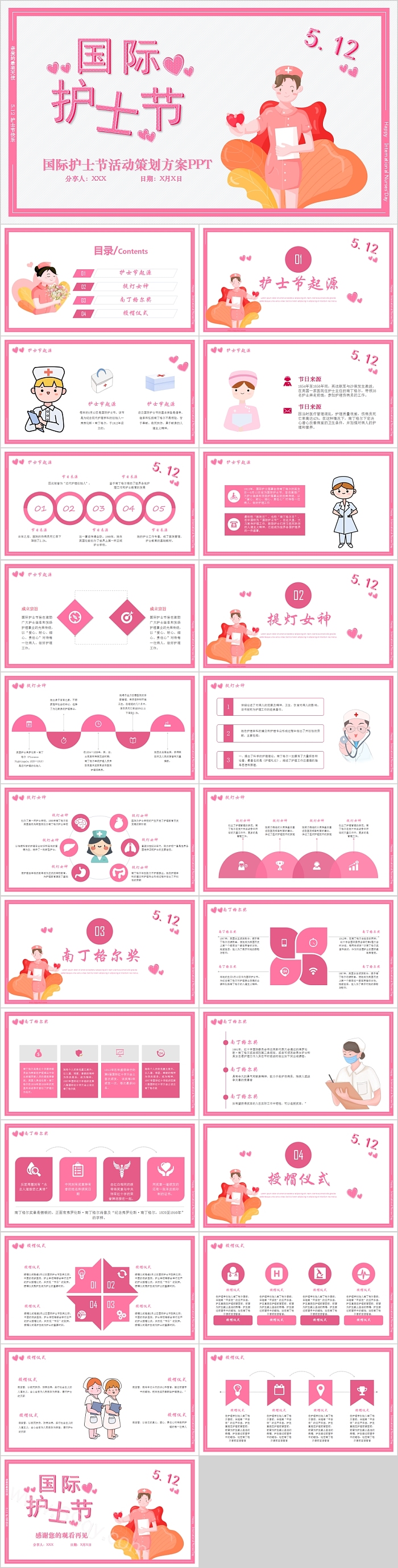 简约国际护士节活动策划方案PPT模板