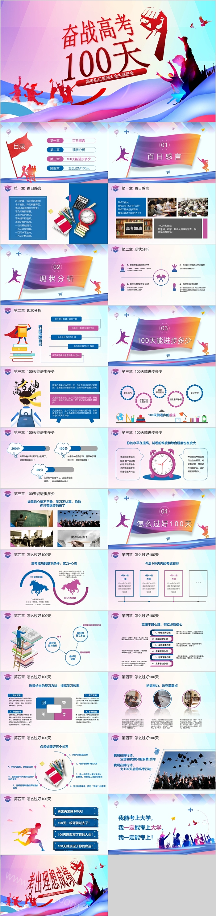 高端大气时尚奋战高考100天