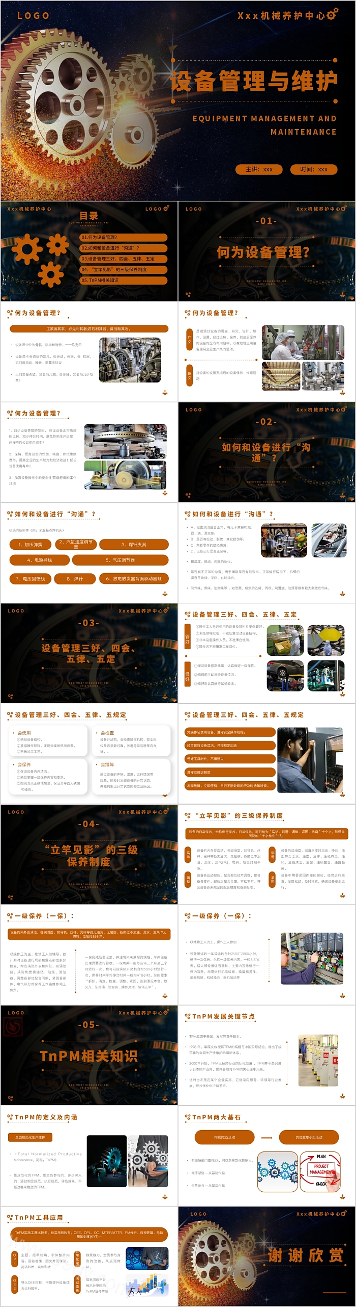 设备管理与维护培训PPT