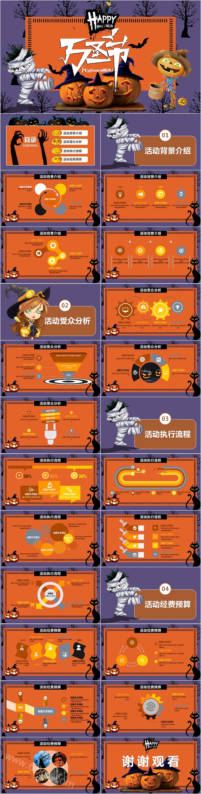 万圣节主题活动策划PPT模板