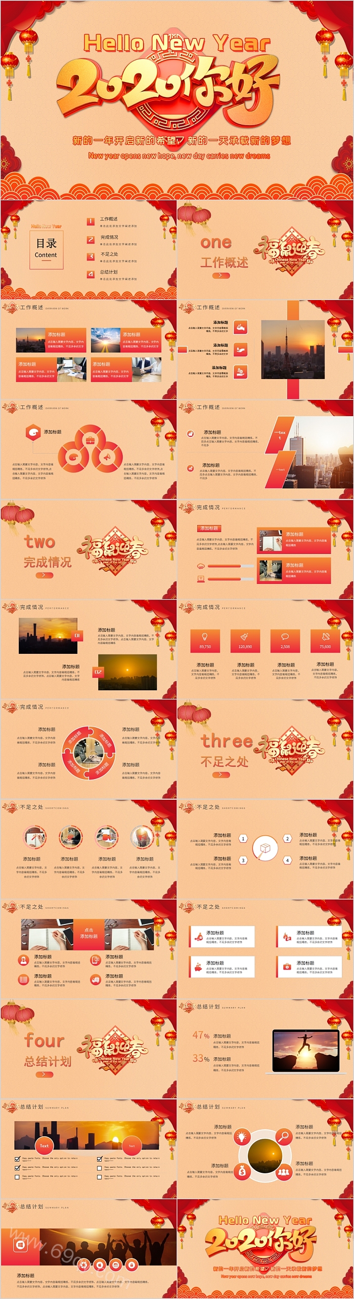 2020你好鼠年总结汇报鼠年大吉PPT
