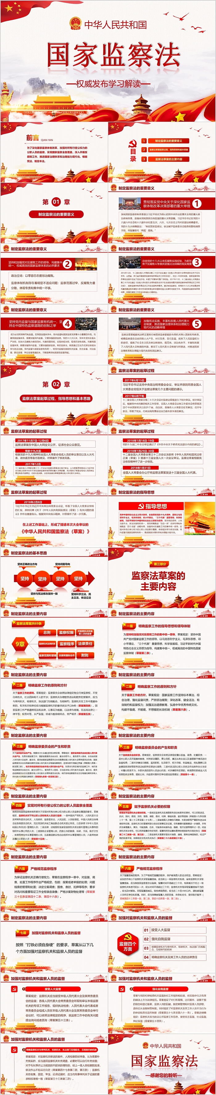 国家监察法权威发布学习解读PPT模板