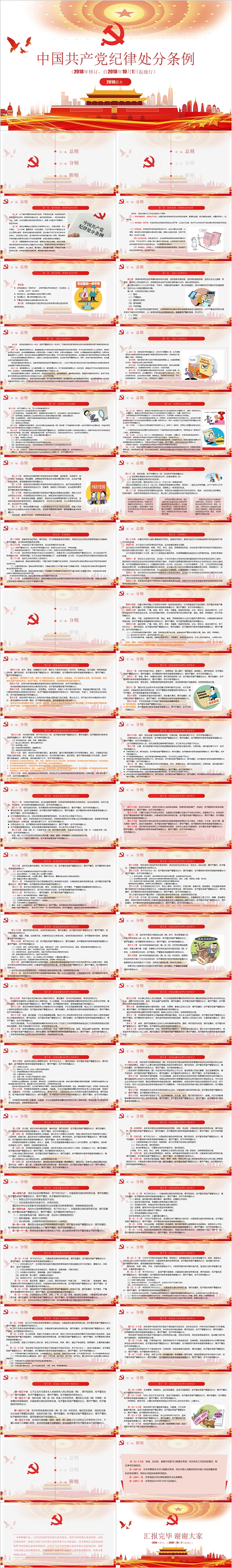 党课培训中国共产党纪律处分条例PPT