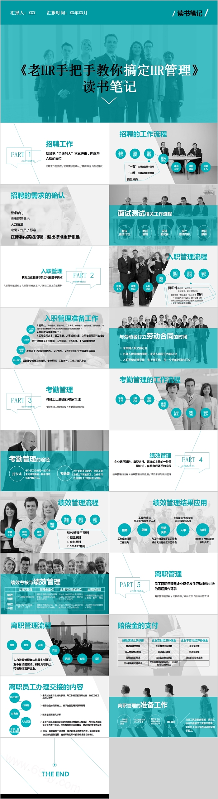 《老HR手把手教你搞定HR管理》读书笔记PPT模板