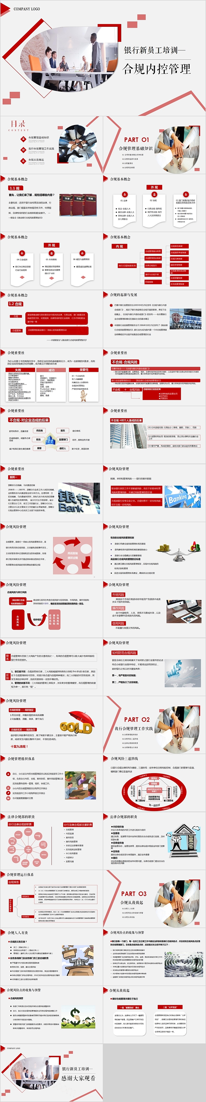 银行新员工培训合规内控管理PPT模板