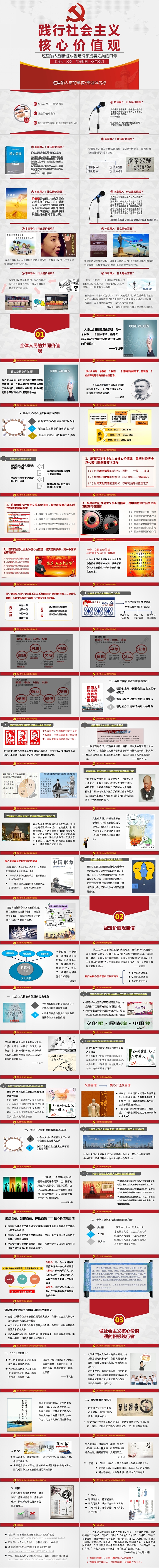践行社会主义核心价值观PPT模板