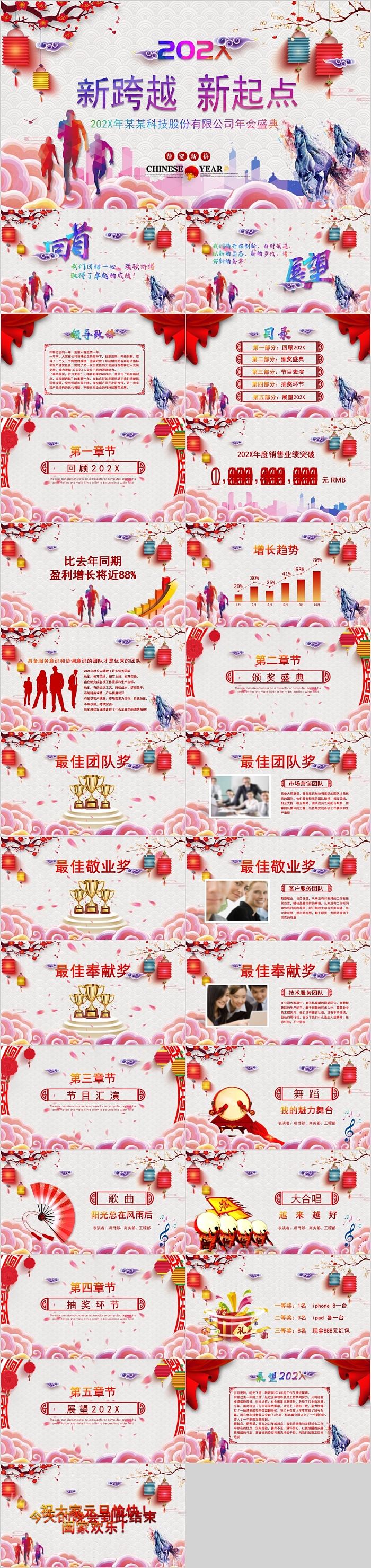 简约清新科技公司年会盛典PPT模板