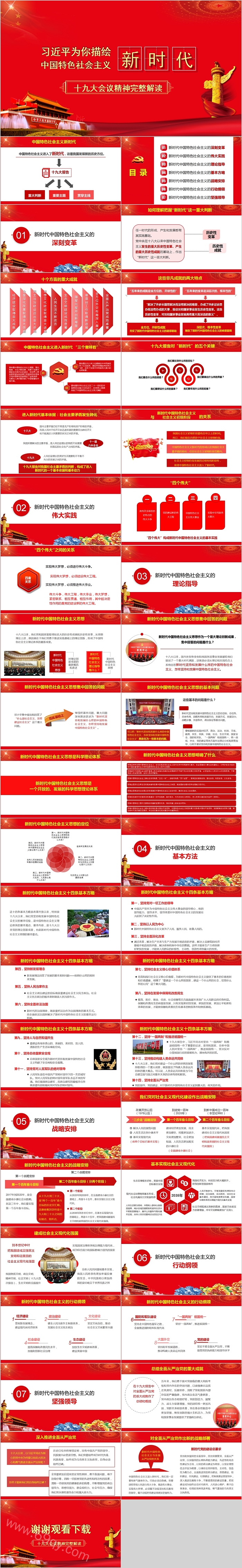 习近平为你描绘中国特色社会主义新时代十九大会议精神完全解读PPT
