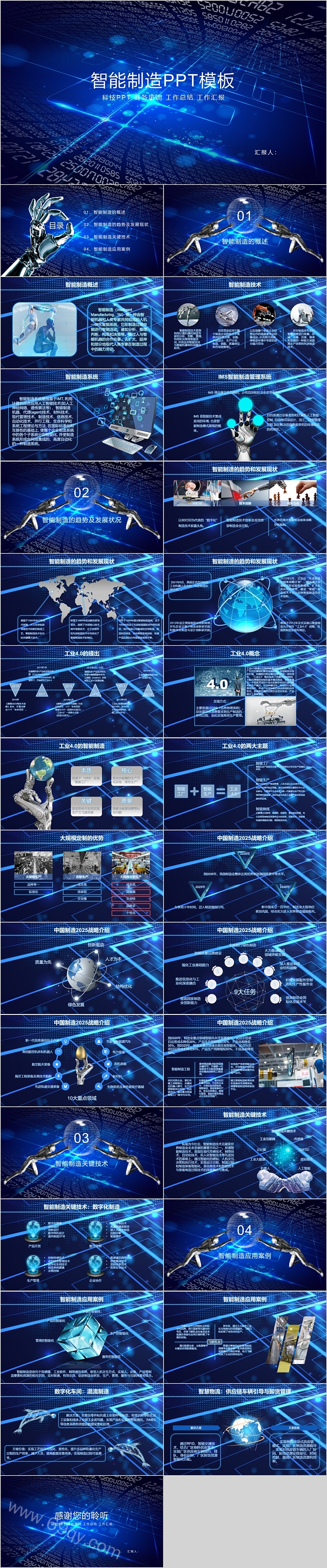 简约高端时尚智能制造PPT模板