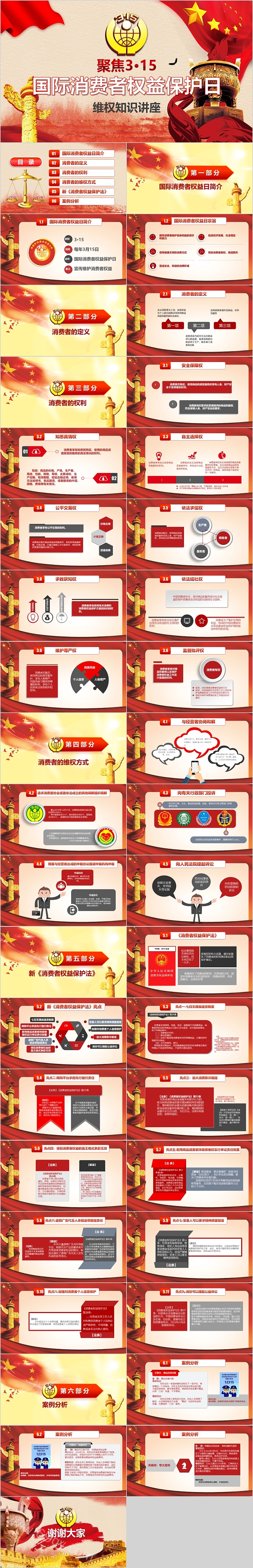 聚焦315国际消费者权益保护日PPT
