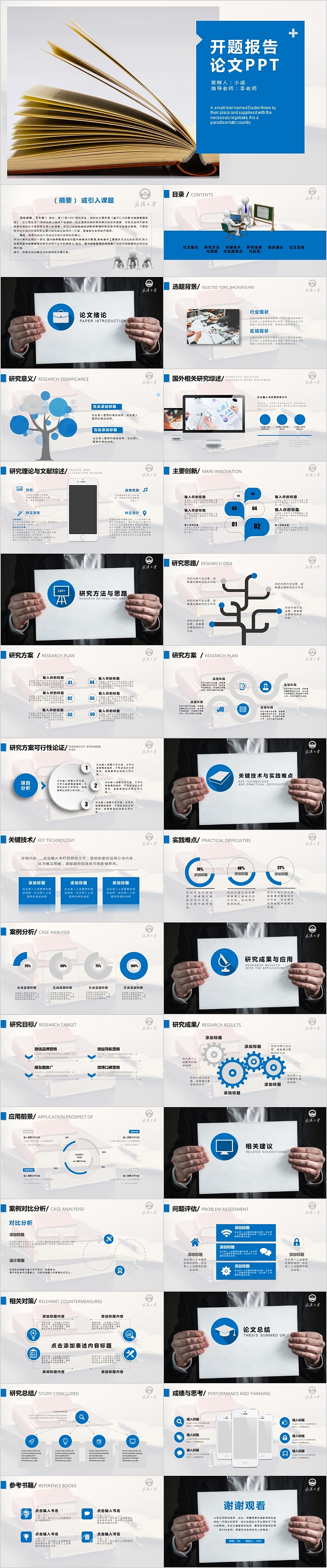 简约实用开题报告论文PPT