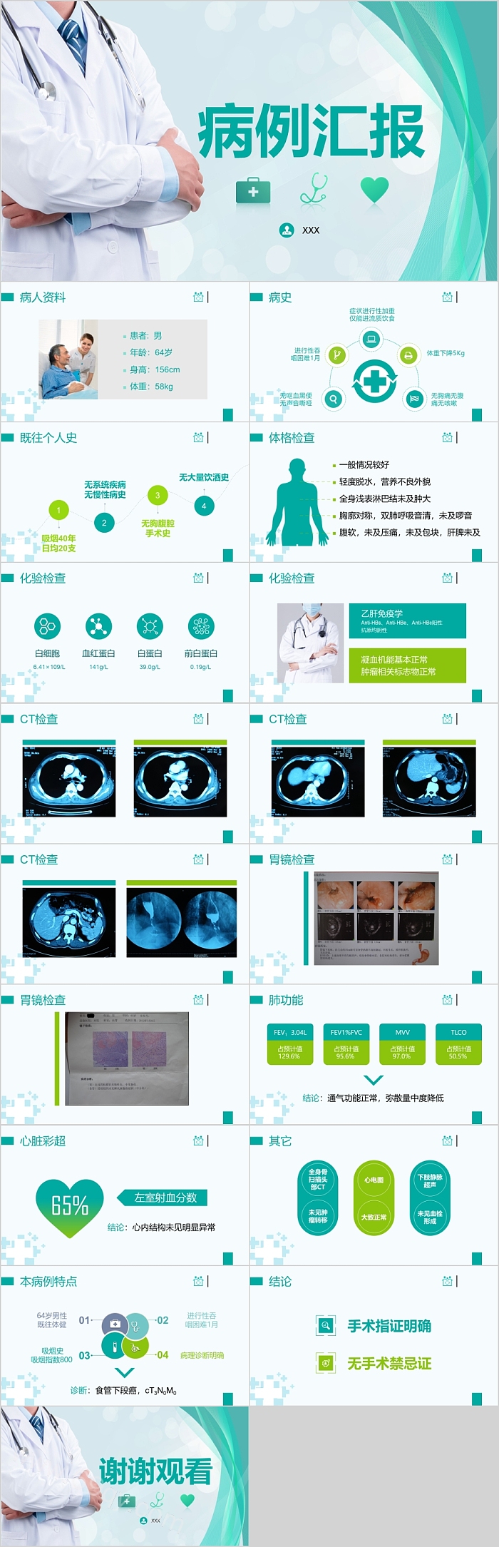 简约大方时尚病例汇报