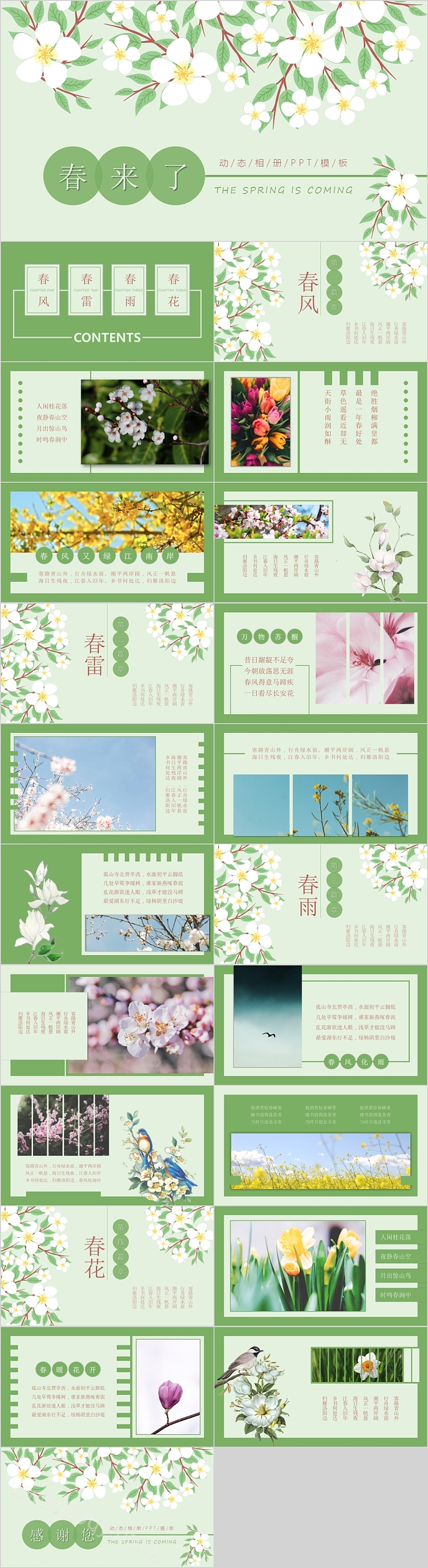 简约时尚春来了模板