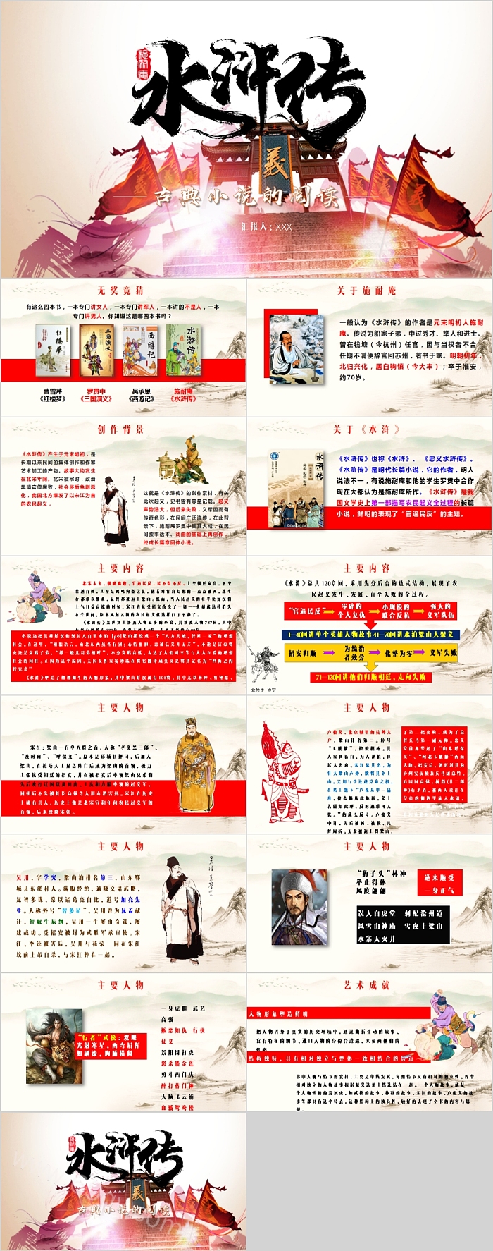 四大名著之一《水浒传》古典小说的阅读PPT课件