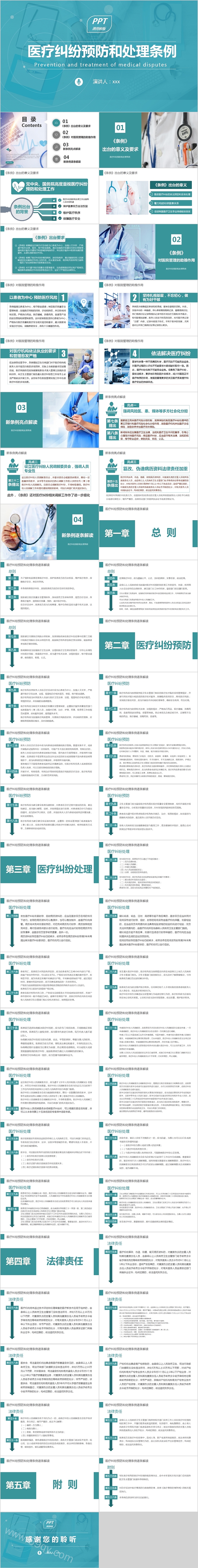 医疗纠纷预防和处理条例通用PPT模板