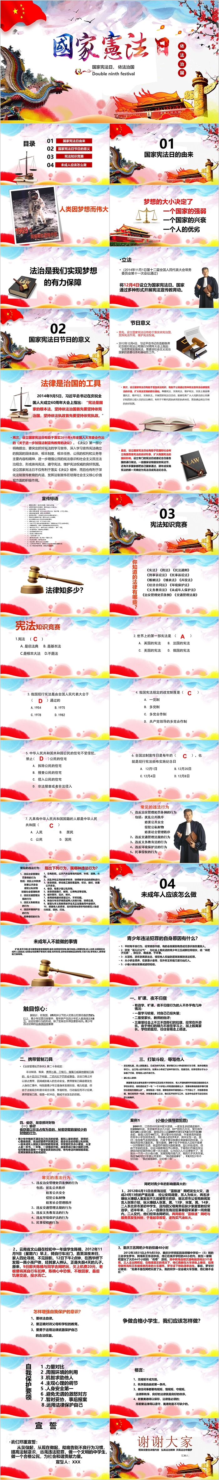 国家宪法日依法治国PPT