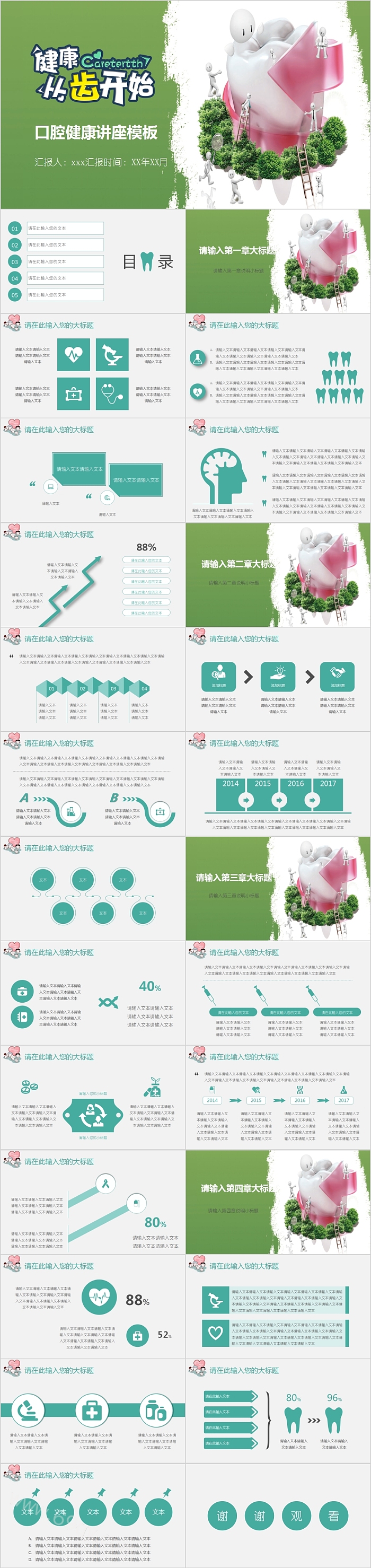 口腔医学口腔健康讲座模板