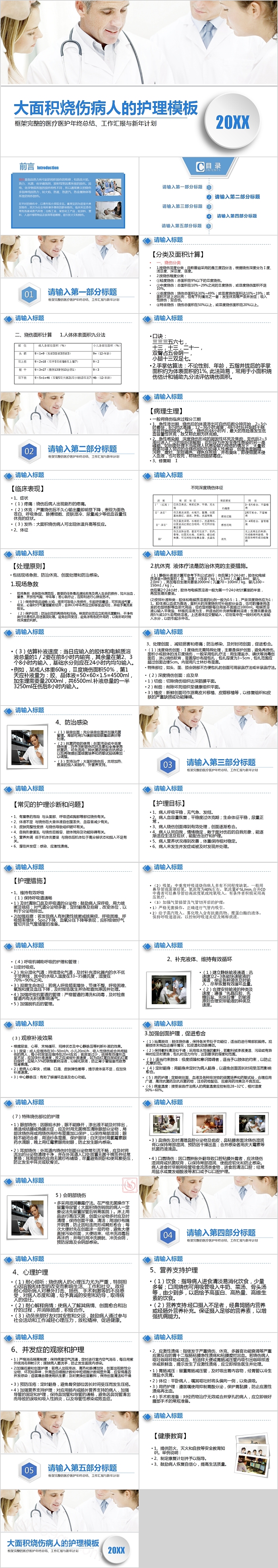 框架完整大面积烧伤病人的护理模板