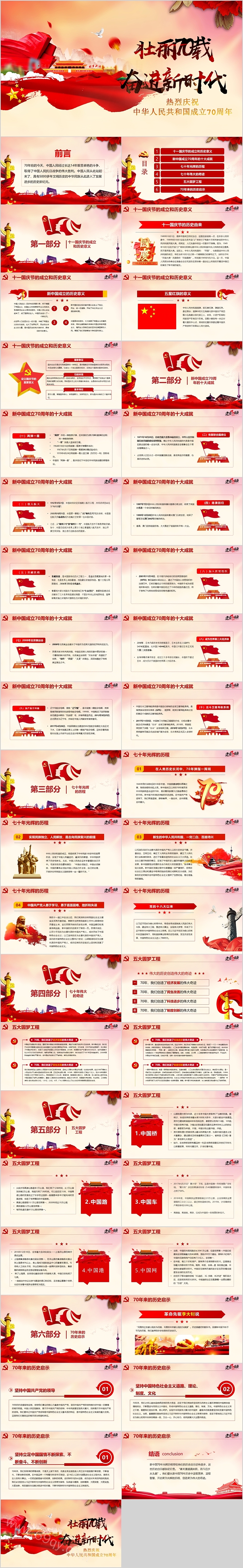 完整基层党建热烈庆祝中华人民共和国新中国成立党课PPT课件