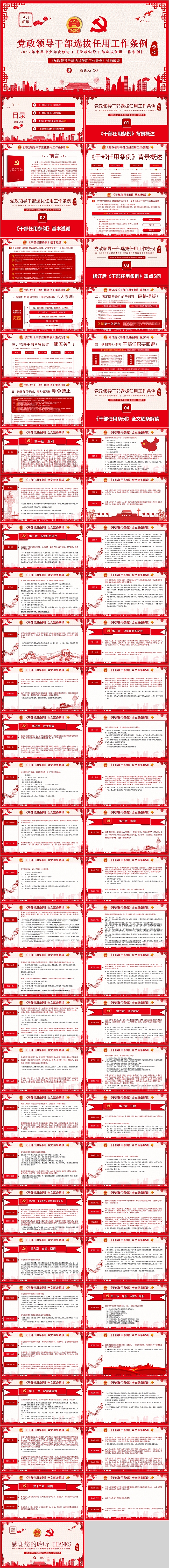 党政领导干部选拔任用工作条例PPT模板
