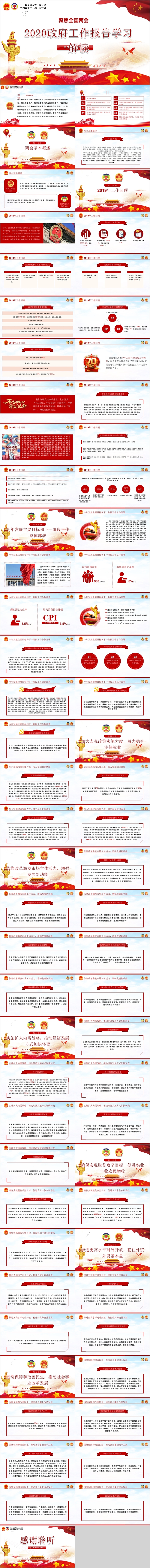 2020政府工作报告学习解读课件