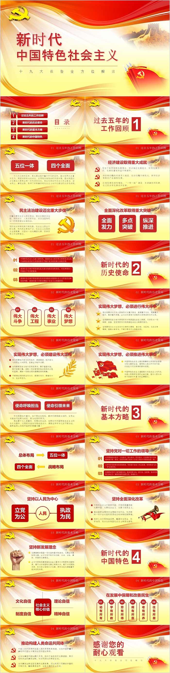 中国特色社会主义十九大报告全方位解读PPT课件