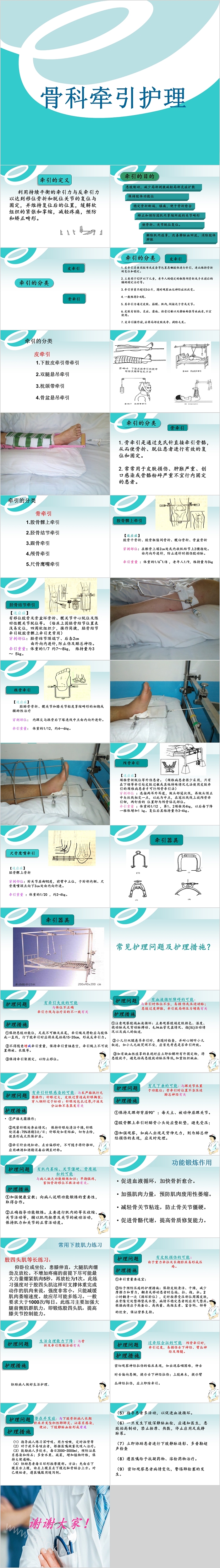 创意实用骨科牵引护理查房知识讲座