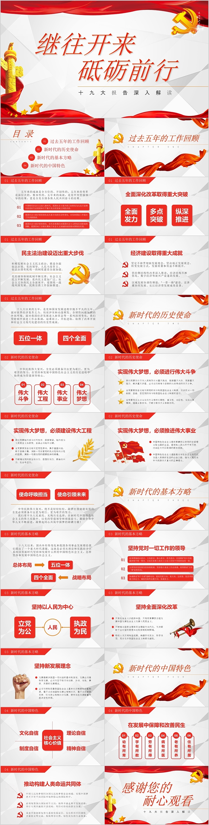砥砺前行十九大报告深入解读PPT课件